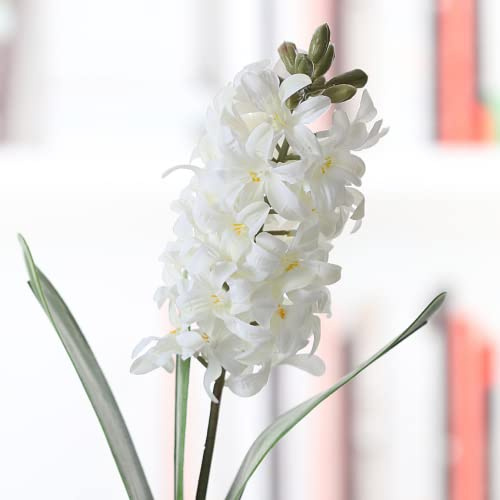 ABCWARRT 3 Unids/Lote Flores De Plantas Artificiales Impresión 3D Jacinto De Látex Adornos De Fotografía De Boda Hogar Sala De Estar Jardín Escritorio Decoración De Flores Falsas (1)
