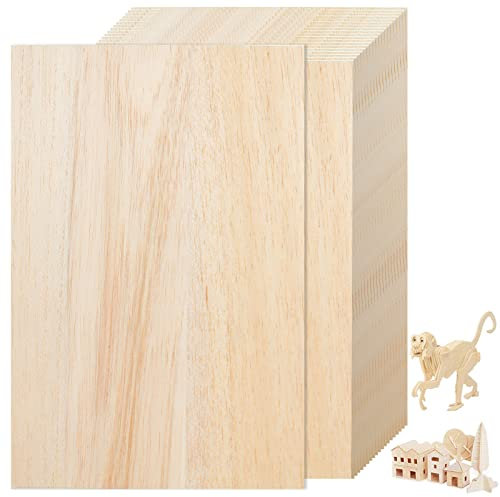 SENENQU 20 PCS Feuilles de Bois de Balsa 1.5 mm, 300 x 200 x 1.5MM Feuilles de Bois Minces, Balsa 1.5 mm pour Fabrication de Maquettes, Modelisme, de Peintures