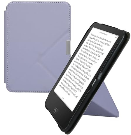 kwmobile Schutzhülle für Tolino Vision 1/2 / 3/4 HD Hülle - Kunstleder Case - eReader Klapphülle mit Auto Sleep Funktion - Cover mit Ständer - Lavendel