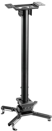 KIMEX - Support vidéoprojecteur - Fixation au Plafond - Hauteur Ajustable 60-90cm - Coloris Noir - 052-3011