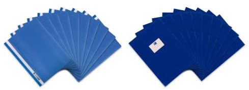 Oxford Schnellhefter und Heftumschlag in A4, Kunststoff, blau, jeweils 10 Stück