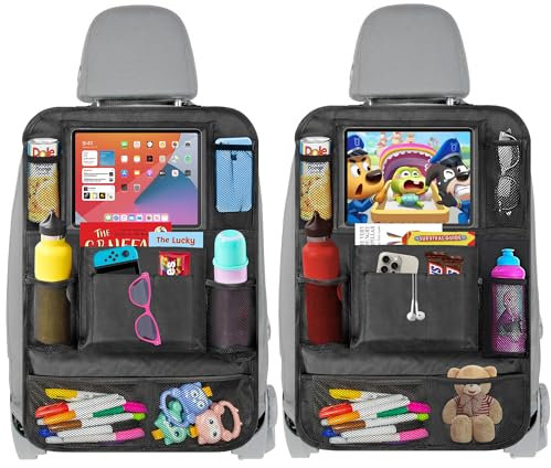 Albert Austin Car Seat Organiser Pack of 2 with 10 Pockets - Durable & Waterproof for Long Trips