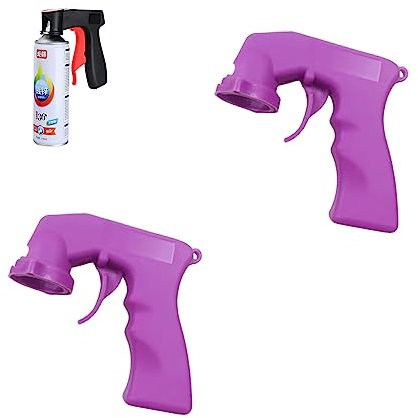 GAILY YOUTH Confezione da 2 bombolette spray con impugnatura completa, universale, per vernice spray, lubrificanti (viola)