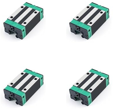 BSEID 1 Stück/2 Stück/4 Stück HGH15 Linearbewegungs-Kugellagerblöcke for quadratische lineare Gleitführung Führungsschiene HGR15, for DIY CNC-Fräser Drehmaschinen Mühlen(4pcs)