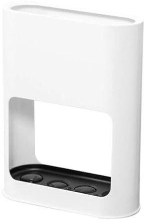 Ataoyus Paragüero de Plástico con Bandeja Desmontable Paragüero de Diseño Negro Blanco Paragüero de Diseño Exterior 22 x 9 x 28cm Guarda 4 Paraguas Soporte en Pasillos Habitaciones