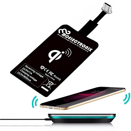USB TYP C Qi passend für Honor X5 Plus | Wireless Empfänger Induktion Adapter Ladegerät | Charger Receiver