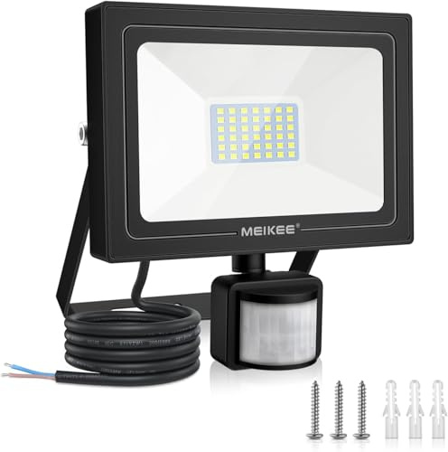 MEIKEE Security Lights with Motion Sensor 35W 3000LM PIR FloodLights | IP66 Waterproof,6500k Daylight White,Outdoor Lights for Garage,Garden,Forecourt,Hallway