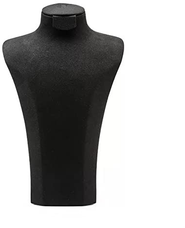 UPGENT Schmuckständer, Schmuckständer, Halskette, Kette, Schmuckbüste, Ständer, Halsketten, Halskette, Mannequin, Halskette, Büste, Schmuckbüste, grauer Samt