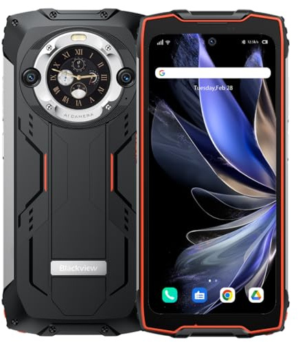 Blackview BV9300 PRO Rugged Smartphone(100LM Flashlight), 24GB+256GB, 15080mAh Battery, 6.7'' 120Hz 2.3K Display, 64MP+32MP Camera, IP68 Android 13 Waterproof Outdoor Mobile Phone, GPS NFC Orange