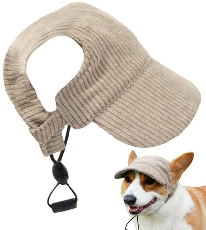 Sonnenhut für Hunde – Sporthut für Hunde mit verstellbarem Kordelzug, modischer Reisehut, atmungsaktiv, Outdoor-Sonnenhaube, UV-Schutz für den Außenbereich, alle Jahreszeiten