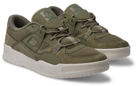 DC Shoes Construct Läderskor för män, Army Olive, 42.5 EU
