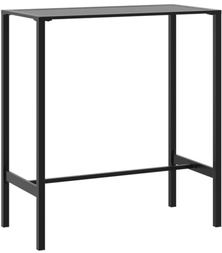 vidaXL Bartisch Schwarz 100x50x110 cm Pulverbeschichteter Stahl