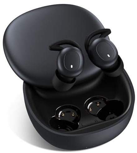 Jiwuchuangan L29 Schlaf Kopfhörer, Bluetooth 5.3 Kopfhörer in Ear mit Geräuschisolierung, Kabellos Schlaf-Ohrhörer mit Mikrofon und Lautstärkeregler, Unsichtbare Earbuds für Seitenschläfer