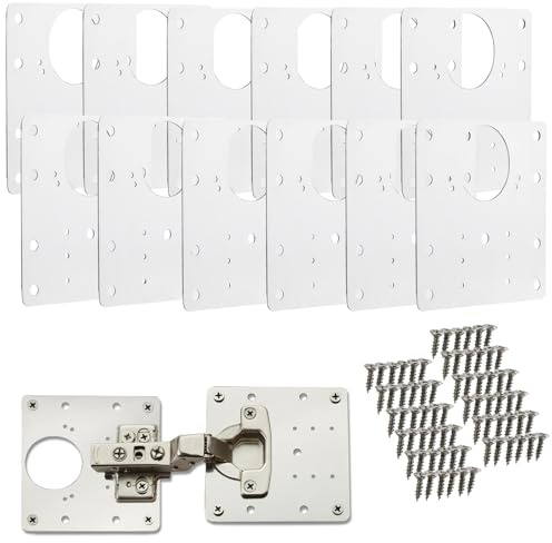 SOTECH 12 x placas 90 x 90 x 0,53 mm de reparación para bisagras