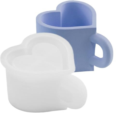 Stampo per candele a forma di cuore, Stampo in silicone antiaderente, Stampo per candela a forma di cuore, Stampo in resina a rilascio facile, Stampo per gesso fatto a mano, Stampo per caramelle per