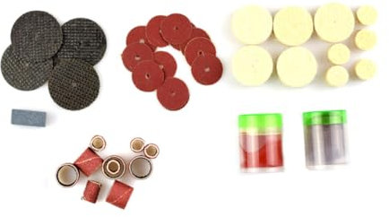 GLEAVI 100pezzi Spazzole Per Lucidatura e Rettifica Kit Accessori Per Utensili Rotanti Per e
