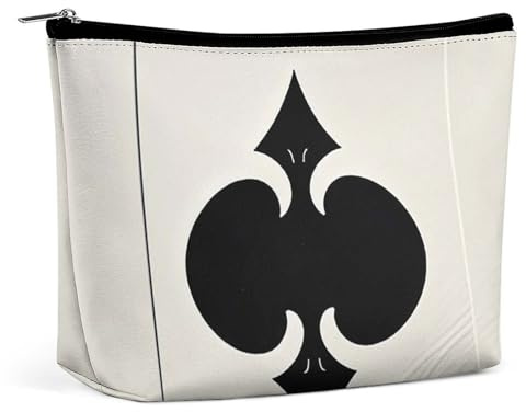 LPSADGF Toiletry Bag for Women Spades K Poker Cosmetic Bag Portable Capacity Travel Makeup Bags with Zipper Lightweight Cute Beauty Makeup Organizer for Traveling, Accessories, Essentials