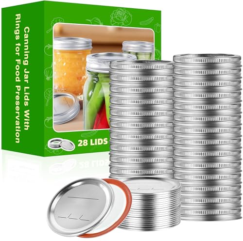 56PCS Canning Lids with Rings for Mason Regular Mouth 70mm