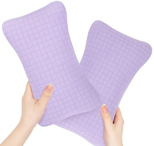 Blublu Park Mini-Kissen zum Schlafen, 11x7 kleines nickerchen Kissen für Kleinkinder, Nacken, Handgelenk, Lendenwirbelsäule und Knie, Haustierkissen (Lila - 2 Stück)