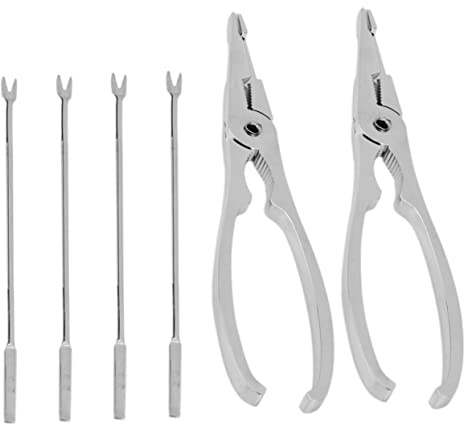 HIAKDOFT Herramientas para Mariscos Inoxidable Tenazas y Tenedores para Cangrejo y Nueces Accesorios de Cocina Reutilizables y Portátiles