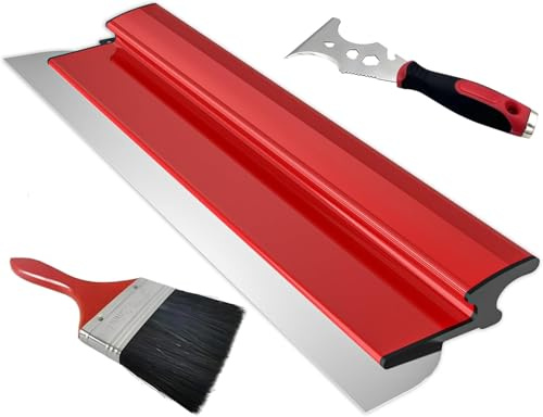 16Inch/40CM Drywall Skimming Blade Plastering Tools Smoothing Spatula with Z Shaped Handle for Drywall & Concrete Coatings with Accessories