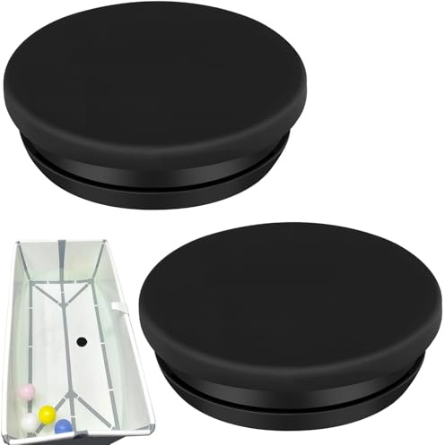 LUAATT Perfect Replacement Stopper Plug Compatible with Stokke Flexi Bathtub,2 Pack Black Silicone Round Plug,No Water Leakage