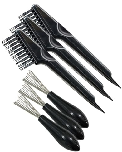 IWOWHERO 6Pcs Hairbrush Cleaner Tool Comb Cleaner Rake for Removing Hair Dust and Broken Strands Lightweight Practical Design for Home and Salon Use