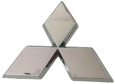 YIXIEDING Capilla Parrilla Delantera para Mitsubishi L200 2018 2019 2020 2021 2022 2023 2024 2025, Emblema para el Delantero, el capó, Emblema de Insignia de Coche, Etiqueta Engomada, Repuesto,Silver
