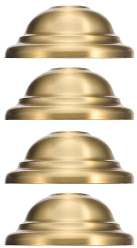 KOMBIUDA 4pcs Brass Pendant Lamp Base Ceiling Lighting Plate Cover for Chandelier Ceiling Hole Cover Plate Hardware Lamp Finial Cap Replacement Suitable for Pendant Lights and Fixtures