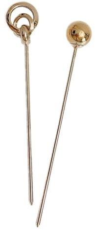 TOPBATHY Lot de 2 Épingles à Cheveux en Métal Doré Style Coréen Fourchettes à Cheveux Vintage Accessoires Coiffure pour Femme Baguettes Décoratives Rétro pour Fête Cosplay et Usage