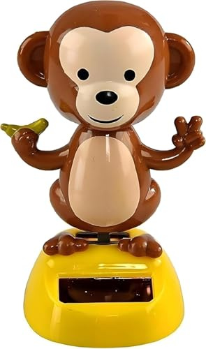 Gryshanyun Solar Powered Dancing Monkey Figure, 2025 New Car Dashboard Decoration, Desktop Decor for Auto Swing for Car and Home