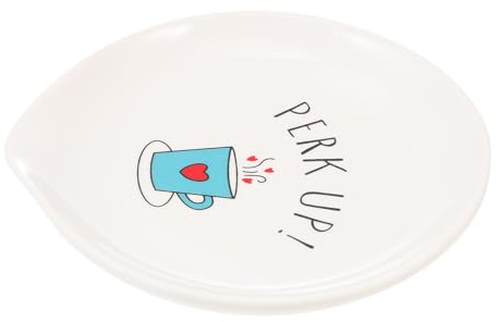 VICASKY Soporte para Cucharas de Cerámica Práctico y Multifunción Reposa Utensilios Domésticos Diseño Decorativo Accesorio para Cocina y Comedor Adecuado para Mantener Mesa Limpia