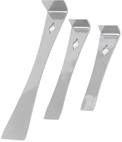 RASTKY Extracteur de Clous Plats Portables en Acier Inoxydable, Ensemble de 3 Barres de Levier Durables pour L'entretien Ménager et le Démontage Automobile