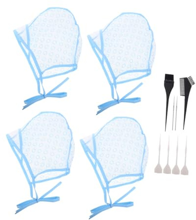 Angoily Cuffia per Colpi di Sole Regolabile con Fori 12 Pezzi Kit per Tintura Chioma Accessori per Parrucchieri Uso Professionale e Domestico