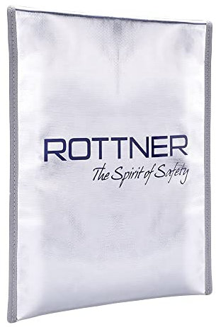 Rottner schwer entflammbare Dokumententasche DIN A4 Reißverschluss Klettverschluss