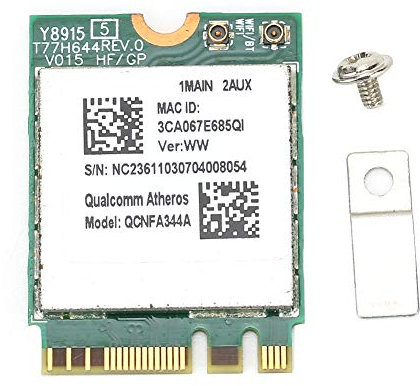 ASHATA Mini Network Card,1200Mbps DualBand Wireless Network Card QCNFA344A WiFi for Bluetooth Chip Model Wirefree Module with NGFF M2 interface for Windows