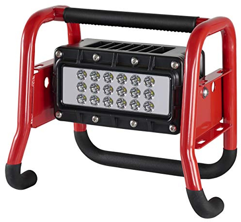 Streamlight 46002 Scene II 10,000-Lumen LED Flutlicht tragbar, wiederaufladbar, robustes Arbeitslicht mit Schulterriemen, inkl. 240 V AC / 12 V DC Adapter, Rot