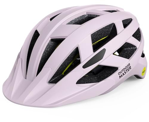 OutdoorMaster MIPS Cykelhjälm för vuxna, dimmig sakura, storlek M