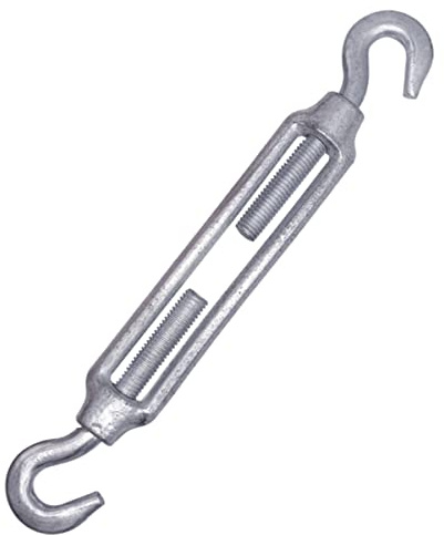 (1 Stück) Spannschloss Drahtspanner M10, verstellbarer Spannschlösser Haken und Haken, Seilseilspannung (1 Stück, M10)