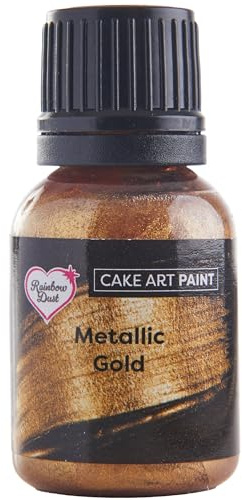 Rainbow Dust Kuchenmalfarbe, Metallisch Gold - 25 ml