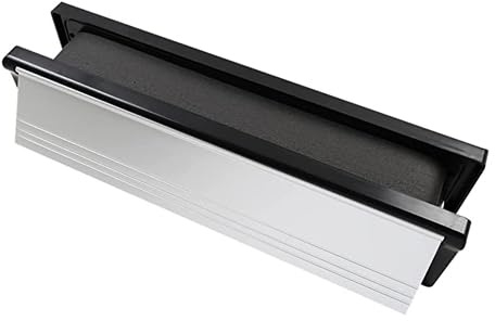 Timco - Intumescent Letterbox - Polished Silver - Black Frame (Size 305 x 70-1 Each)