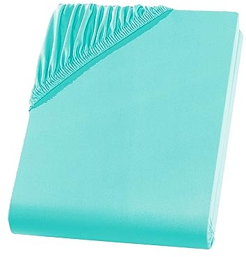 Visaggio Mikrofaser Spannbettlaken 180x200-220 + 40 cm Boxspringbett Aqua Microfaser Polyester Spannbetttuch Bettlaken