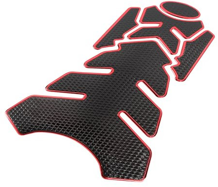 A ABSOPRO Motorbike Gas Oil Fuel Tank Protector PVC Rubber Pad Sticker Red