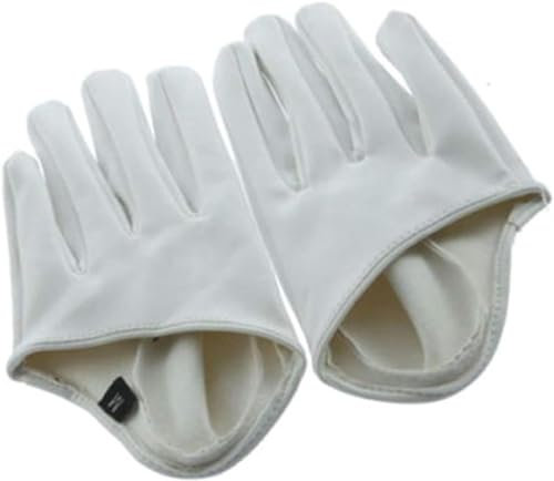 FLYIFE Unisex-Erwachsene Fäustlinge Womens Handschuhe Finger Halbfarben Einfache Palm Feste Glamouröse Warme Mitte Lederhandschuhe Winterhandschuhe/Weiß/M