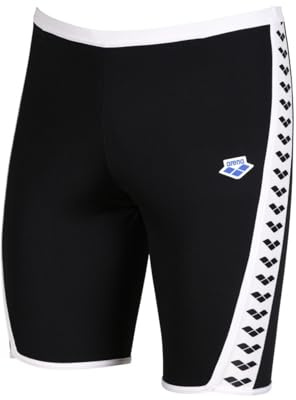 ARENA Icons Jammer - Costume da bagno da uomo, resistente al cloro, asciugatura rapida, Nero , 40