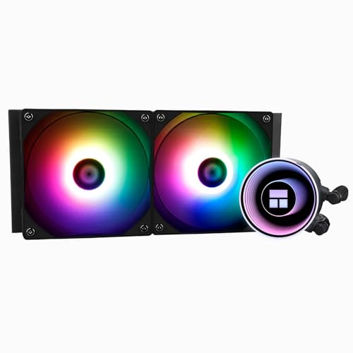 Thermalrlght Frozen Notte 240 Black ARGB V2 Water Cooling CPU Cooler,240 Black CPU Cooler Specifications, Double PWM Fans,S-FDB V2 Bearings,Suitable for Intel LGA 1700/1851/1151/1200/2011,AMD/AM4 AM5