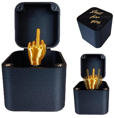 Supoetry Doigt d'honneur dans La Boîte, Boîte Surprise avec Doigt d'honneur, Farce à La Main, Cadeau Pop-Up pour Adultes, Nouveauté de Noël, Cadeau Amusant (1x)