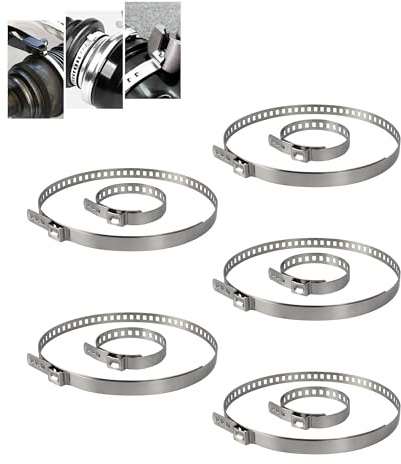 10 PCS Schlauchschellen Set Edelstahl,Schlauch-Rohrschellen,20-50/50-120mm | Edelstahl Achsmanschette,Abluftschlauch Adapter,Schlauchschelle Edelstahl,Für Fixieren Abluftschlauch Und Abluftventilator
