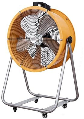 XUJUAN-0227 Industrial Floor Fan Industrial Electric Fan Large Air Volume Fan with Stand and Wheels Commercial Floor Fan Factory Powerful Floor Fan Heavy-Duty Fan(16 inch)