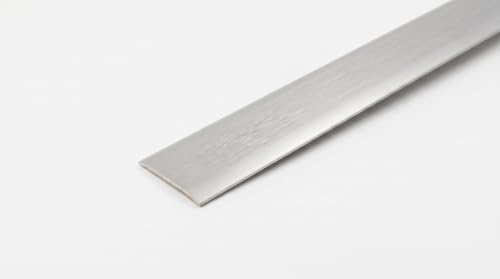 Project DIY® Brushed Aluminium Flat Self-Adhesive Vinyl Door Bar | Cover Trim – 0.90m (3ft) | Floor Transition Strip for Vinyl, Laminate, Wood & Tile Flooring | Easy Installation | Durable Finish